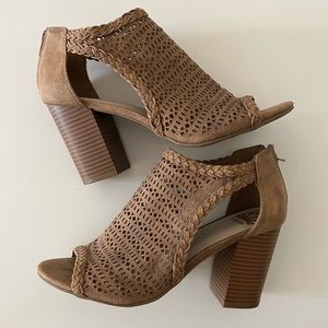 Open-toe Heeled Booties